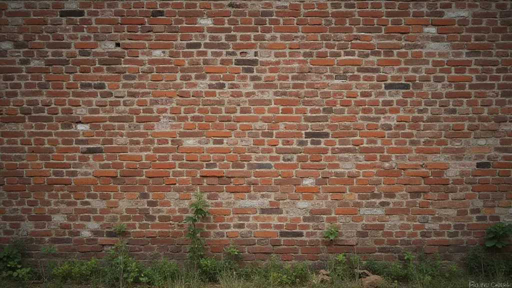 Close-up of weathered brewery brickwork