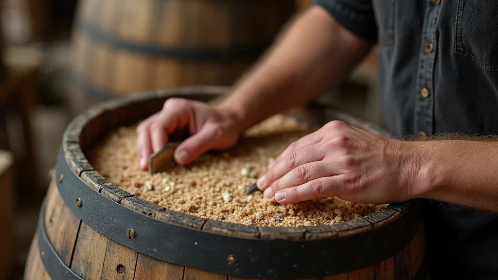 Craftsman Restoring Antique Beer Barrel
