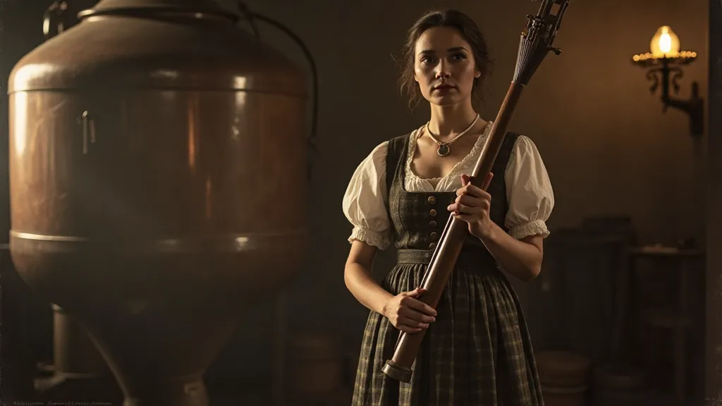 Bavarian brewress in traditional dress