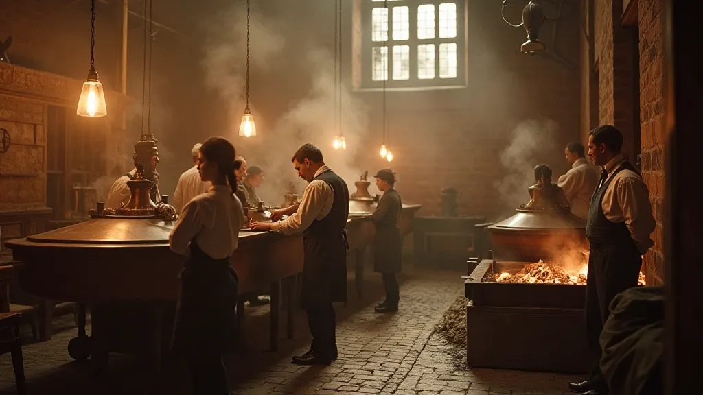 19th-century German brewery interior