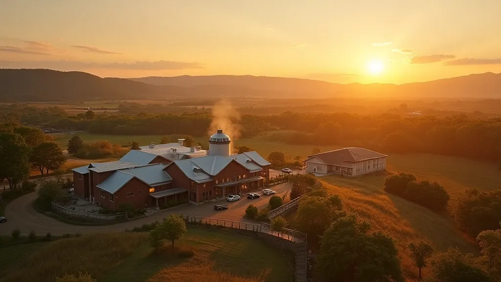Modern brewery landscape